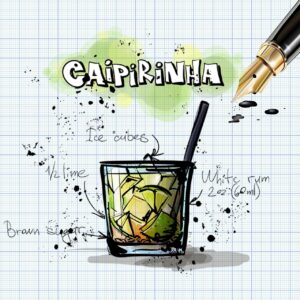 caipirinha, cocktail, drink