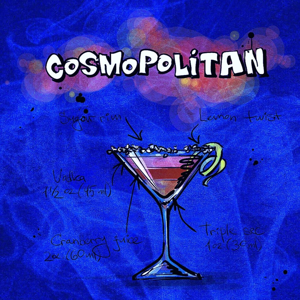 cocktail, cosmopolitan, alcohol