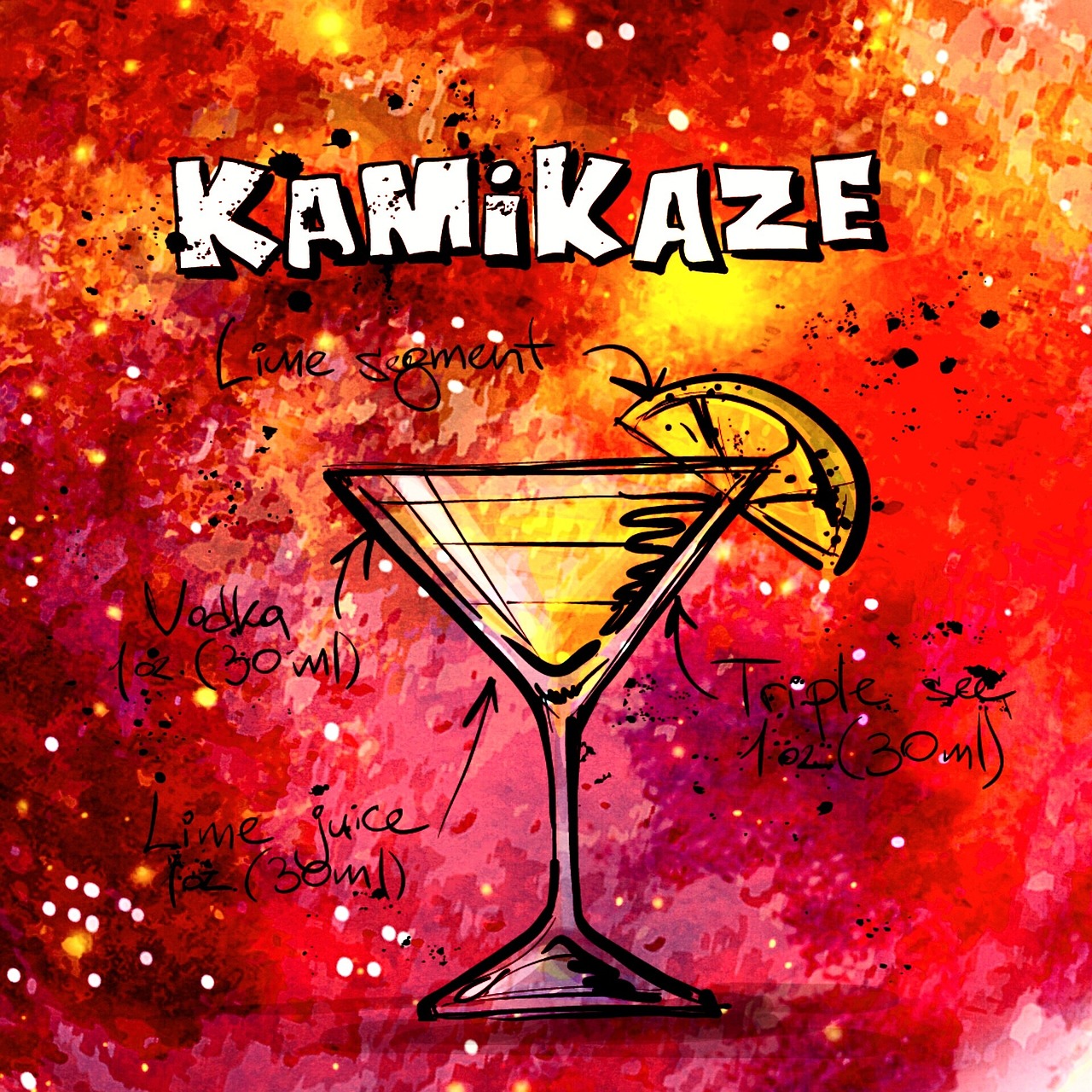 cocktail, kamikaze, alcohol
