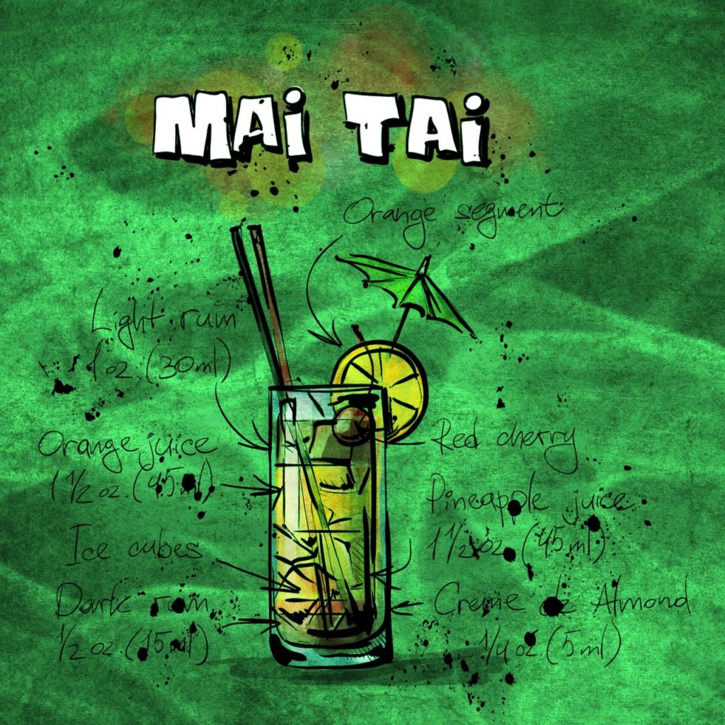 cocktail, mai tai, alcohol