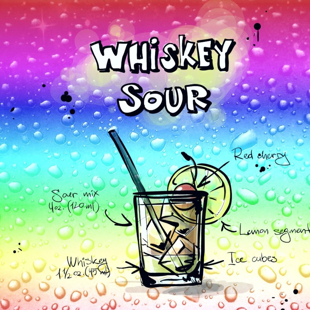 cocktail, whiskey sour, alcohol